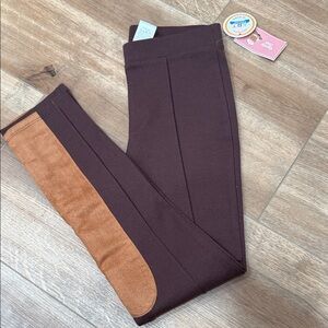Kids Brown and Tan Leggings equestrian western themed